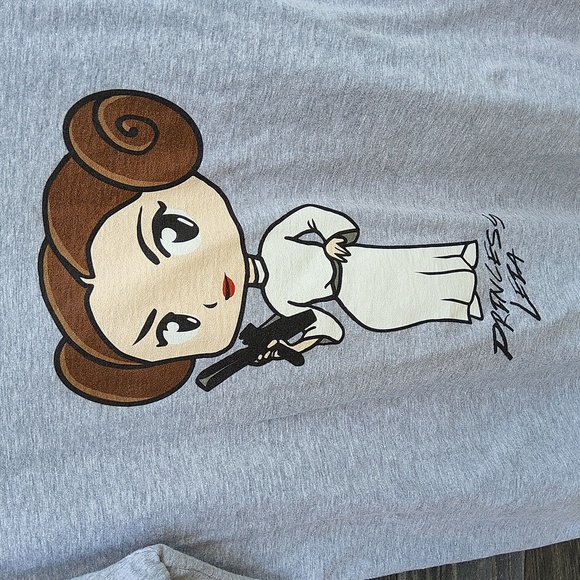 Star Wars Gray Cartoon Princess Leia Tee - Picture 2 of 6